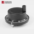Plastic 60mm Rotary Encoder Small DC5V 100 Ppr Cnc Encoder Hand Wheel MPG Pulse Generator