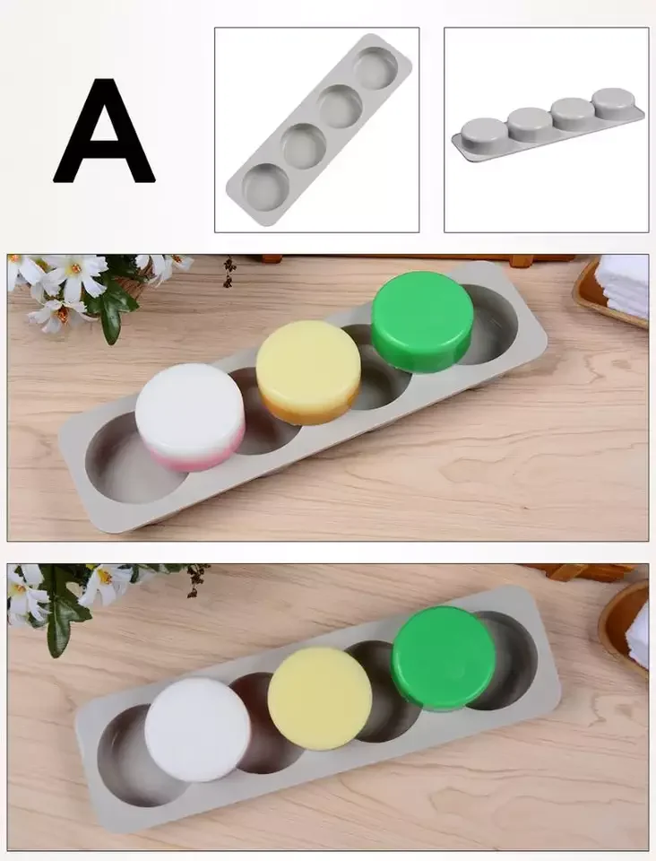3 Pcs/Set Hot Selling Silicone Soap Molds 3D Handmade Soap Mold Customized Silicone Molds For Soap Making Tray