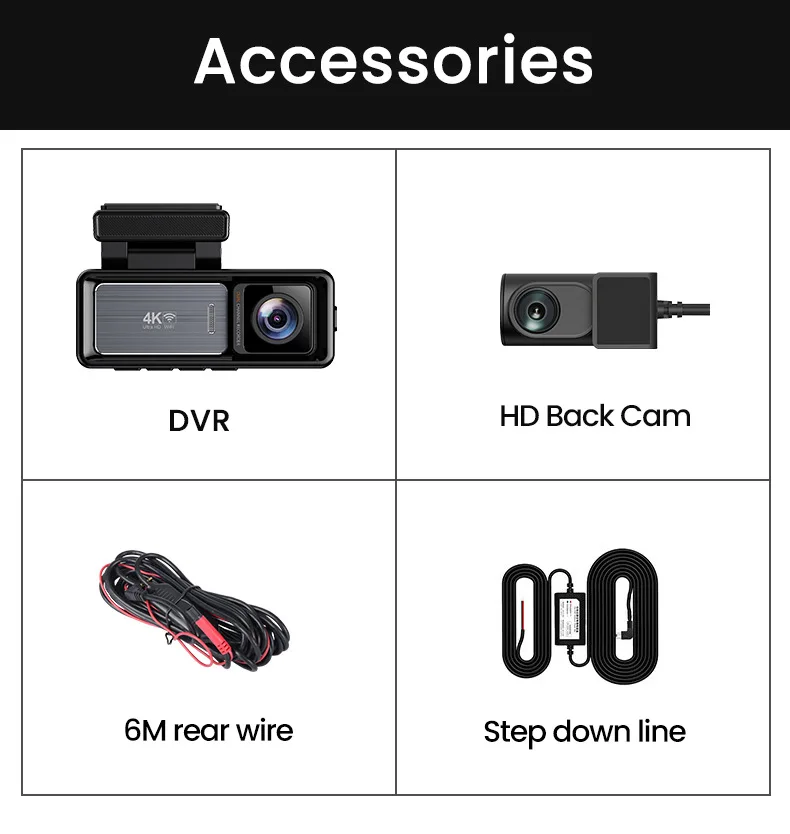 Manufacturer MINI Dual Lens Wifi Gps Dash Camera Front and Inside Car Black Box Dual 4k Dashcam Car Dvr Car Camera 4k Dash Cam