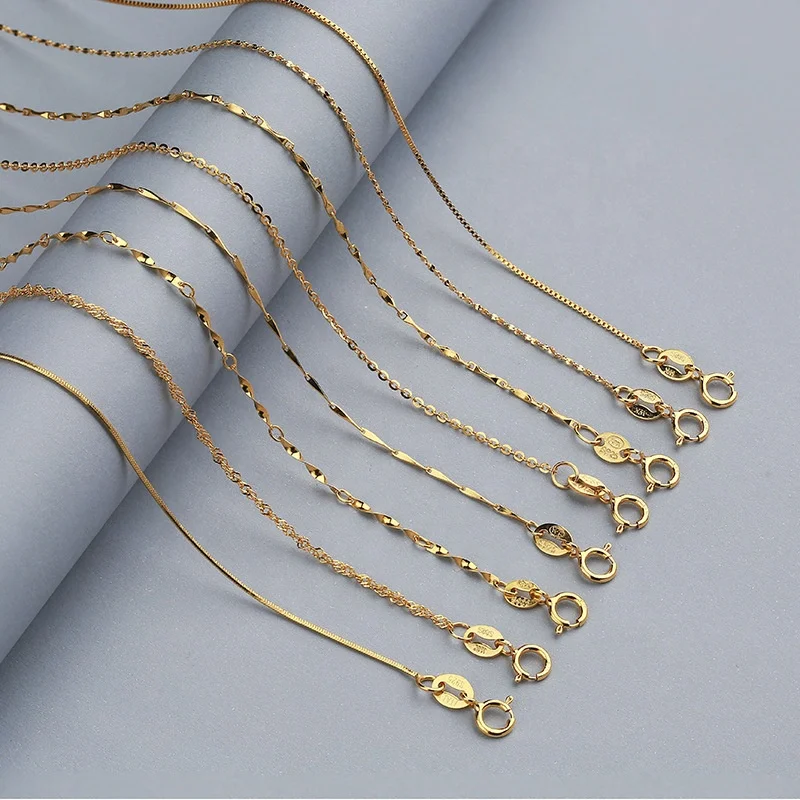 Dubai 18k Gold Plated Snake Chains 925 