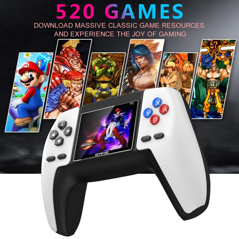 New game console with screen P5 design Built in 520 games handheld game consoles