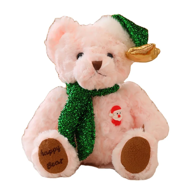 Cartoon Christmas teddy bear sleep soothing doll Christmas gift plush toy stuffed animal bear plush toys