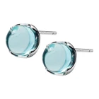 Silver Jewelry Silver E2410 Christian Silver Jewelry 925 Sterling Silver Glass Asymmetric Fishtail Drill Stud