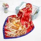 Silk Scarf China Custom Fashion Women Square Silk Scarf Color Mixing Silk Scarf Sunscreen Silk Scarf