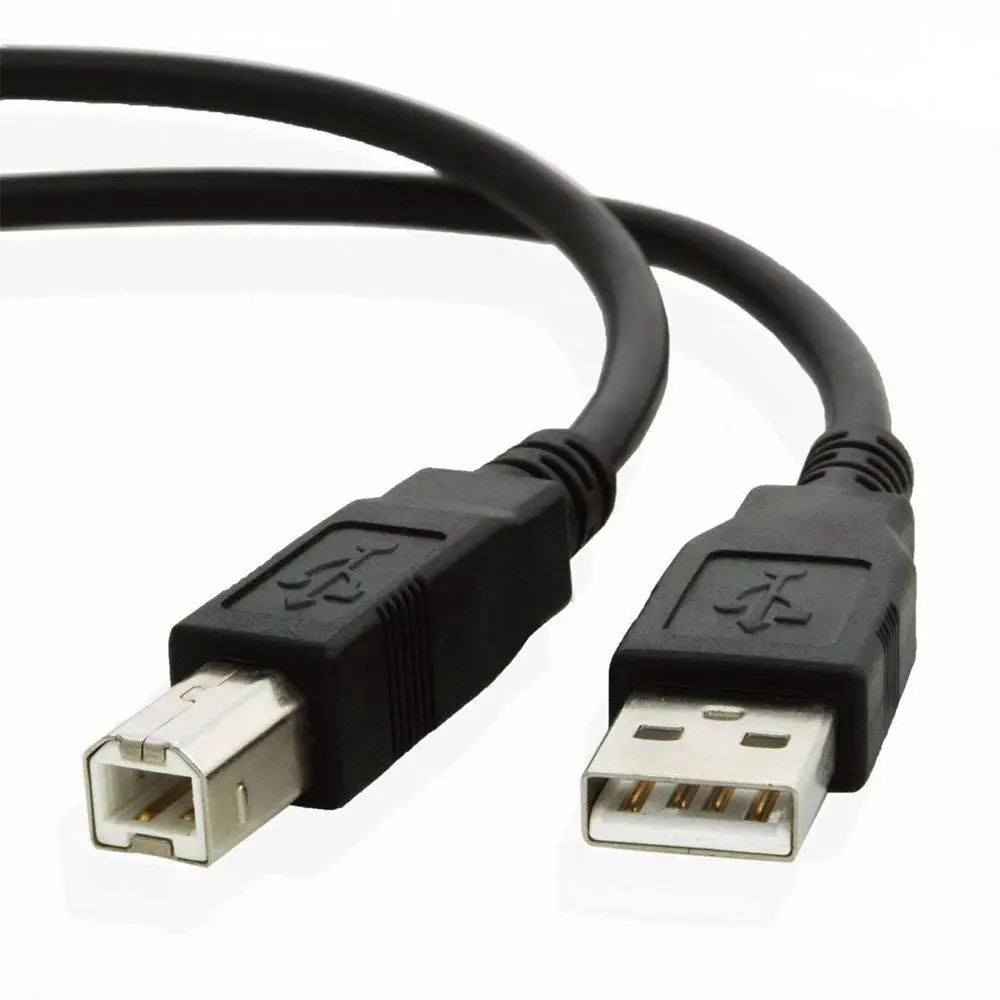 15ft USB 2.0 Extension & 10ft A Male/B Male Cable for Lexmark E120N Monochrome Laser Printer 