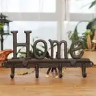 Iron Wall Hanger 2020 Antique American Rustic Style Cast Iron LOVE HOME Shape Hook Wall Mounted Craft Hanger