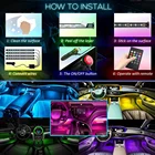 Car Car Accessories Ambient Light For Car Decor Remote Control Car LED Lights Rhythm Light RGB Lamp Music Smart Lamp