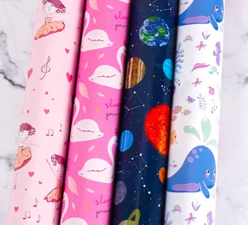 OEM Printing Gift Wrapping Paper Wrap Roll Tissue Custom Sheets Designer Logo Wrapping paper