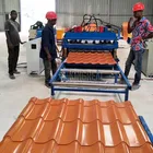 Prensa De Tejas De Acero Que Hace La Maquina Maquina Formadora De Rollos De Hoja De Techo Trapezoidal