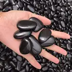 Polished Black Black Polished Pebbles High Quality Polished And Waxed Natural Black Pebbles