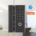 Glass Door Lock Glass Door Smart Lock Wifi TUYA TTLOCK App Card Password Fingerprint Smart Glass Door Lock