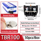 Terminal TBR-100 50Pcs/box Rail Mounted Screw Terminal Block Single-Tier Terminal Combination-100A Terminal Blocks