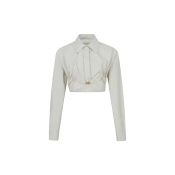 Long sleeve shirt Summer Casual Street style elegant solid color luxury beach designer premium chiffon