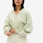 Women Plain Sweatshirt Plain Woman Sweatshirt New Stylish Women Plain Tops Custom V Neck Oversized Sweatshirt For Women