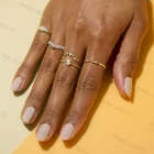 Silver Rings Plated Silver Silver Band Empress Curve Band 925 Silver Square Diamond Crown Rings Gold Plated
