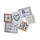 Family Photo Unique Shape Family Plastic Wall Collage 6 Pictures Photo Frame