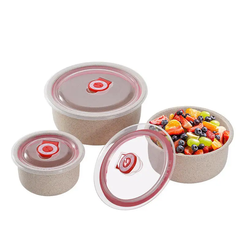 Eco-Friendly Fresh Keeping Bowl With Lid Microwave Bowl Set Bento Lunch Box Food Storage Box