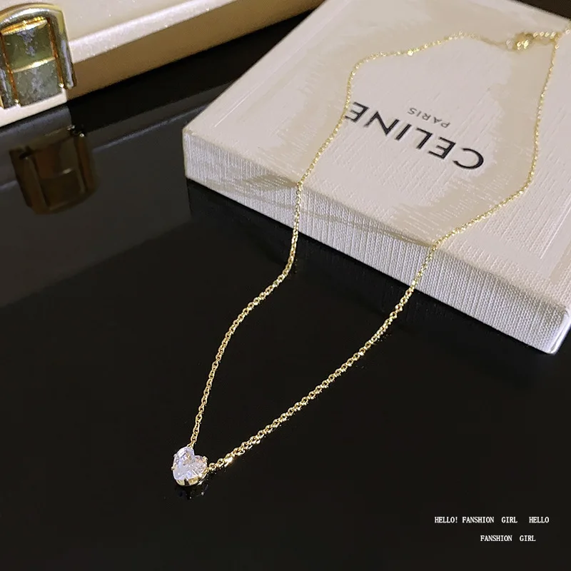18K gold plated high quality love zircon necklace new boutique fashion necklace wholesale