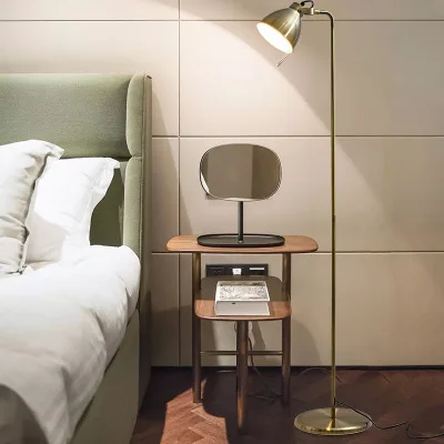 Modern simple Bronze indoor nordic floor lamp standard lamp mirror iron light with decoration