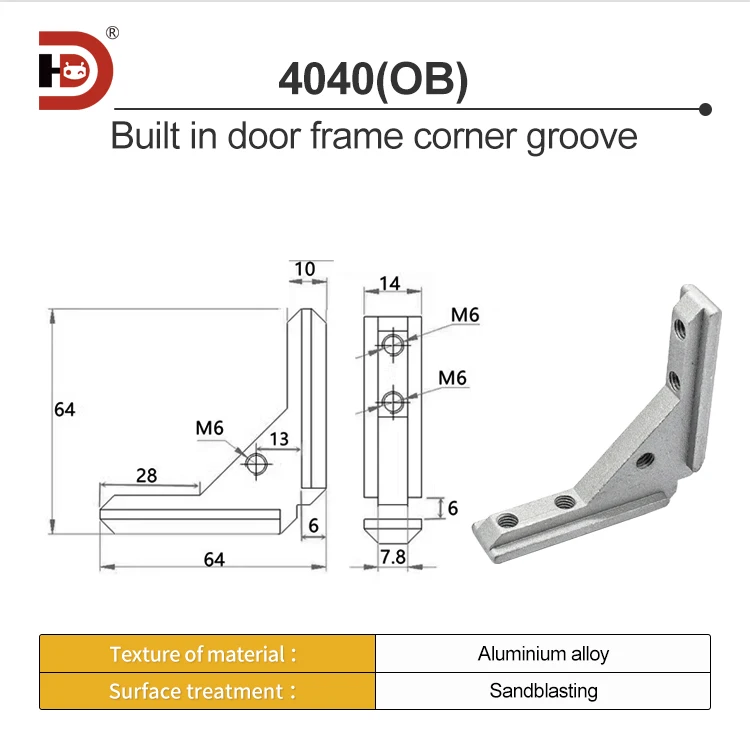 2020 3030 4040 Profile Door Frame Universal Fastening Connector Panel Installation Board Corner groove Fixing Component supplier
