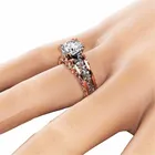 Diamond Set Accessories New Crystal Diamond Ring Popular Ladies Ring Couple Jewelry Wedding Rings Couple Set
