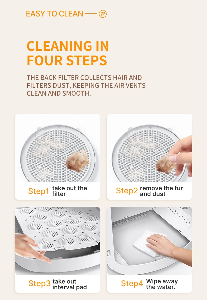 75L Smart Pet Dryer Box with Curved tempered glass 15 mins quick drying