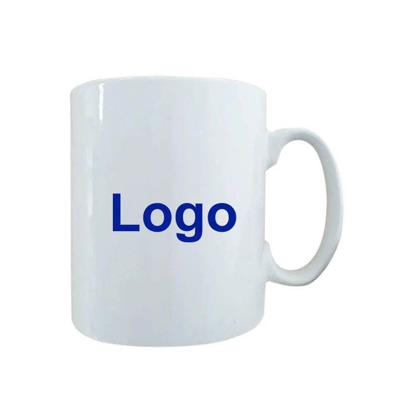 Sublimation Custom Logo Print Simple White Coffee Cups with Handle Ceramic Mug White to Sublimate Ceramic Cup