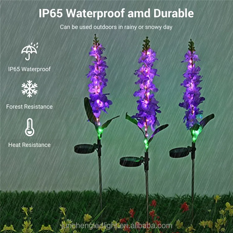 Decoracion de Navidad Solar Powered Violet Hyacinth Light