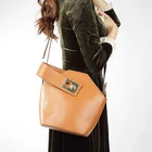 Bag Factory Outlet Customizable Color Simple Lether/Pu Bucket Bag Women With Good Quality