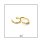 Earring Earing Cubic Zirconia Hoop Earring Tennis Jewelry Fashion Brass 14K Gold Crystal Earing For Women