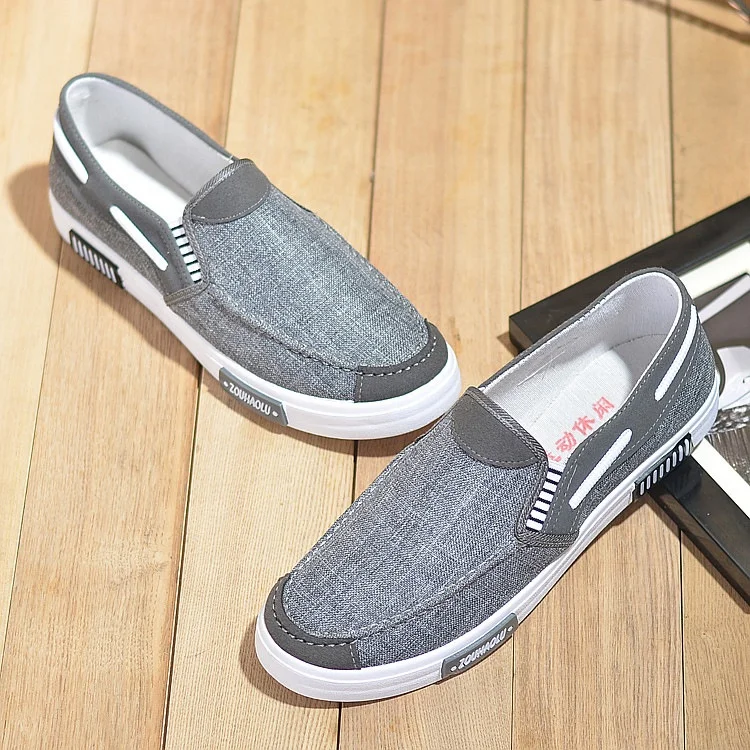 High quality customized cotton fabric 2023 canvas men's casual shoes