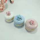 Wedding Round Ceramic Jewelry Box With Flower Rose Design Candy Box Sealed Jar Wedding Gifts