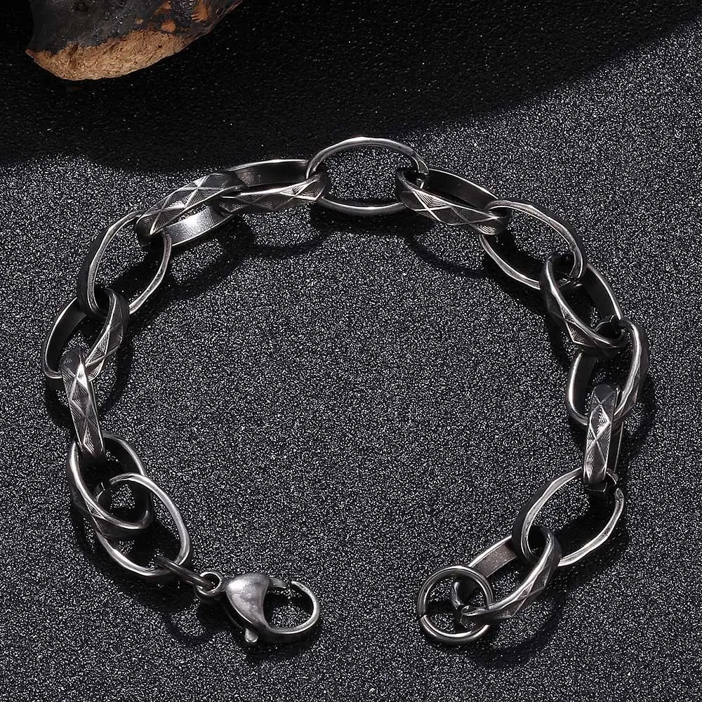 Fashion Imperious Stainless Steel Bracelet Male Personality Simple Decorative Bracelet Stainless Steel