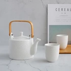 Wholesale China Custom Hotel Restaurant White Porcelain Ceramic Teapot With Lid