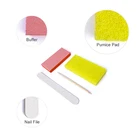 Nail Nail Set US Free Shipping 200Sets/Inner Case Professional Nail Salon Disposable Pumice Set Pedicure Kit