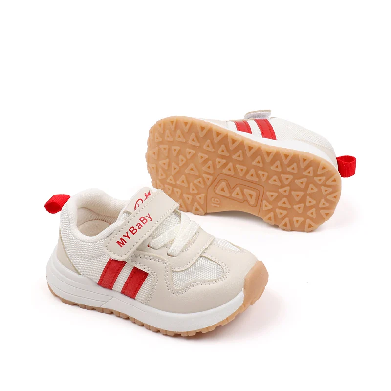 2025 New Arrival Breathable PU Mesh Casual Walking Shoes for Boys and Girls Spring and Autumn Fashionable Kids Court Sneakers factory