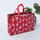 Tote Fashion Style Laminated Color Printing PP Non Woven Supermarket Shopping Christmas Gift Tote Bag