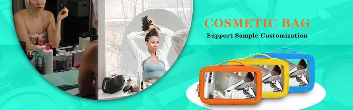 2025 New Cotton Waffle Cosmetic Pouch Make up Bag Multi Functional Toiletry Bag for Travel factory