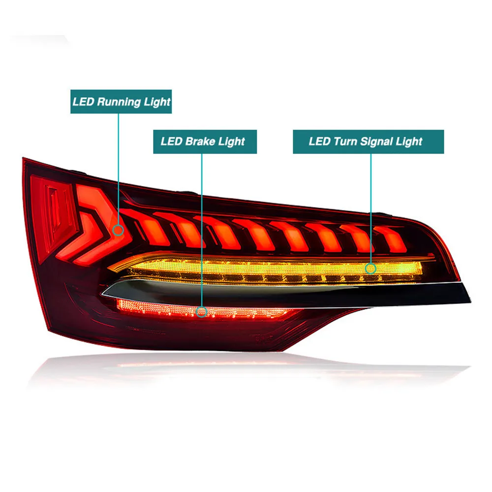 Car Lights For Audi Q7 Led Tail Light 20072016 Tail Lamp Rear Trunk