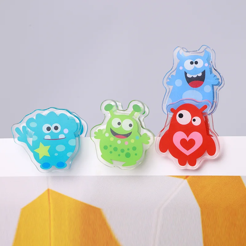 Transparent Hologram Acrylic PP Clips Multi-Purpose Cute Cartoon Anime Design for Home Office UV Printed Plastic Clips supplier