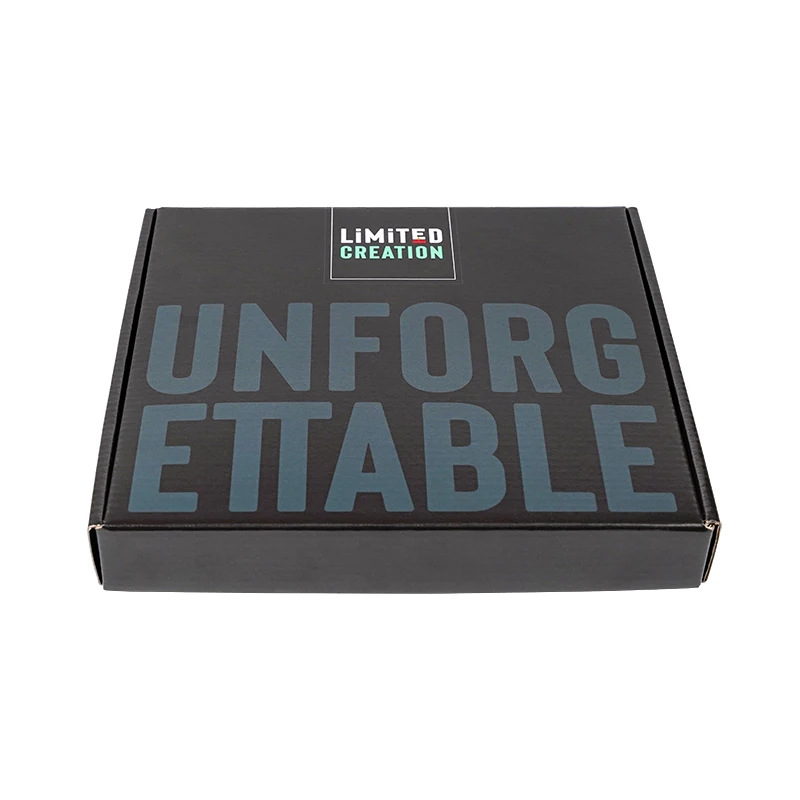 product small folded corrugated shipping box with recycled materials glossy matt lamination embossing for packing gift-5