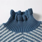 Hand Crochet Ladies Designer Striped Knitted Pullover Hand Made Crochet Sweater