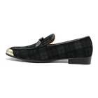 Shoes Tartan Design Loafer Shoes For Men Causal Shoes Slip On Shoes For Party/Wedding