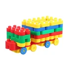 Train Toy BPA Free Plastic Kids Assembling Train Building Blocks Toy Set