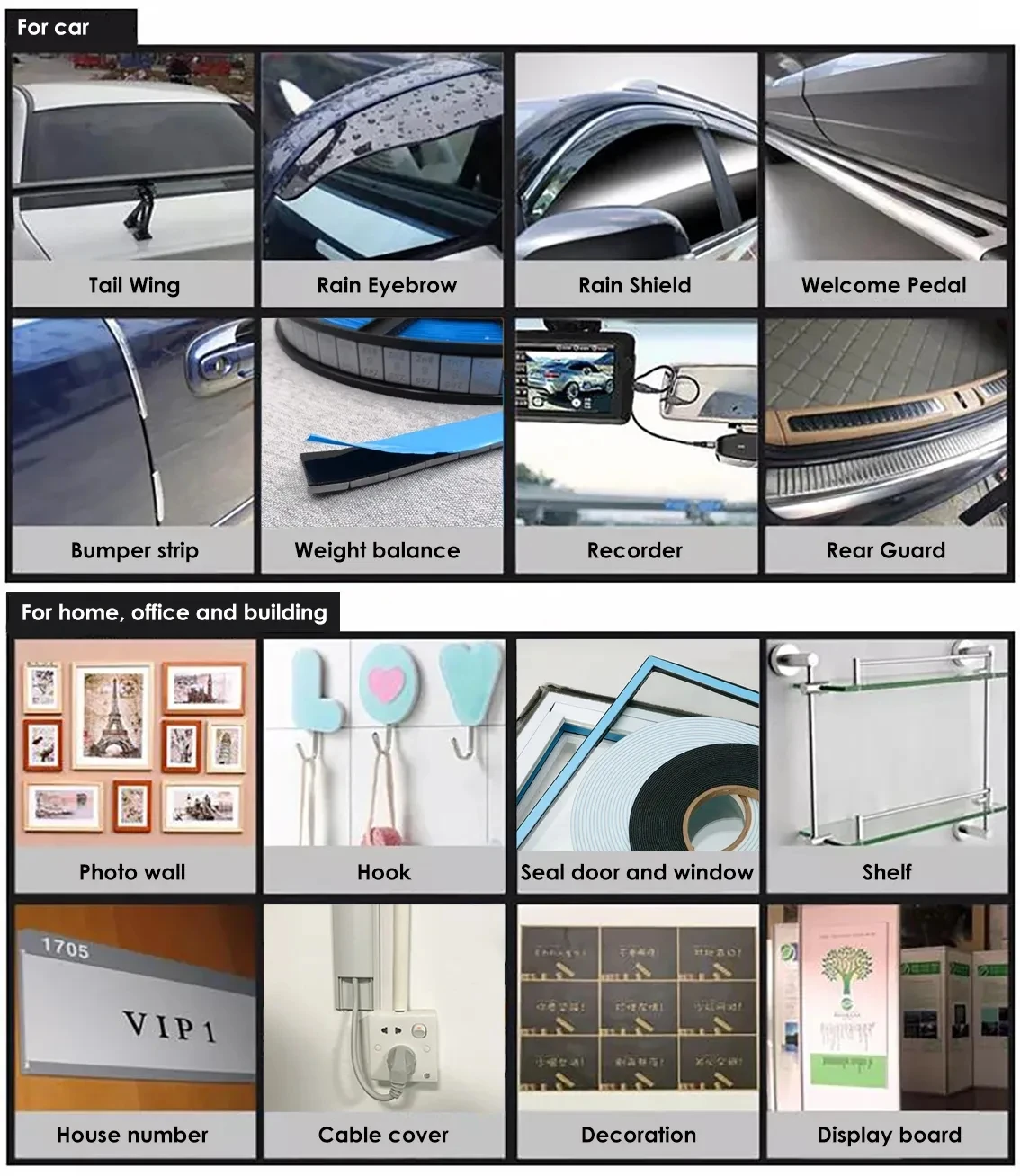 High Tensile Strong Adhesive High Density Double Sided PE Foam Tape for Industrial Applications