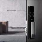 Door Lock Waterproof Tempered Glass Panel Hotel Room Intelligent Automatic Door Lock