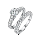 Diamond Diamond Decorative Wedding Women VVS Diamond Silver Moissanite Rings 925 Jewelry