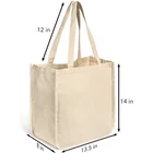 Natural Cotton Bag Wholesale High Quality Blank Custom Print Natural Cotton Canvas Shopping Tote Bag With Logo