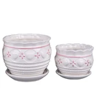 Concrete Flower Garden Pot Ceramic Ceramic Latest Design Geometrical Concrete Flower Pot For Garden Decoration