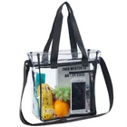 OEM ODM Clear Tote Bag Transparent Pvc Clear Pvc Tote Wholesale Stadium Approved Clear Pvc Tote Bag /